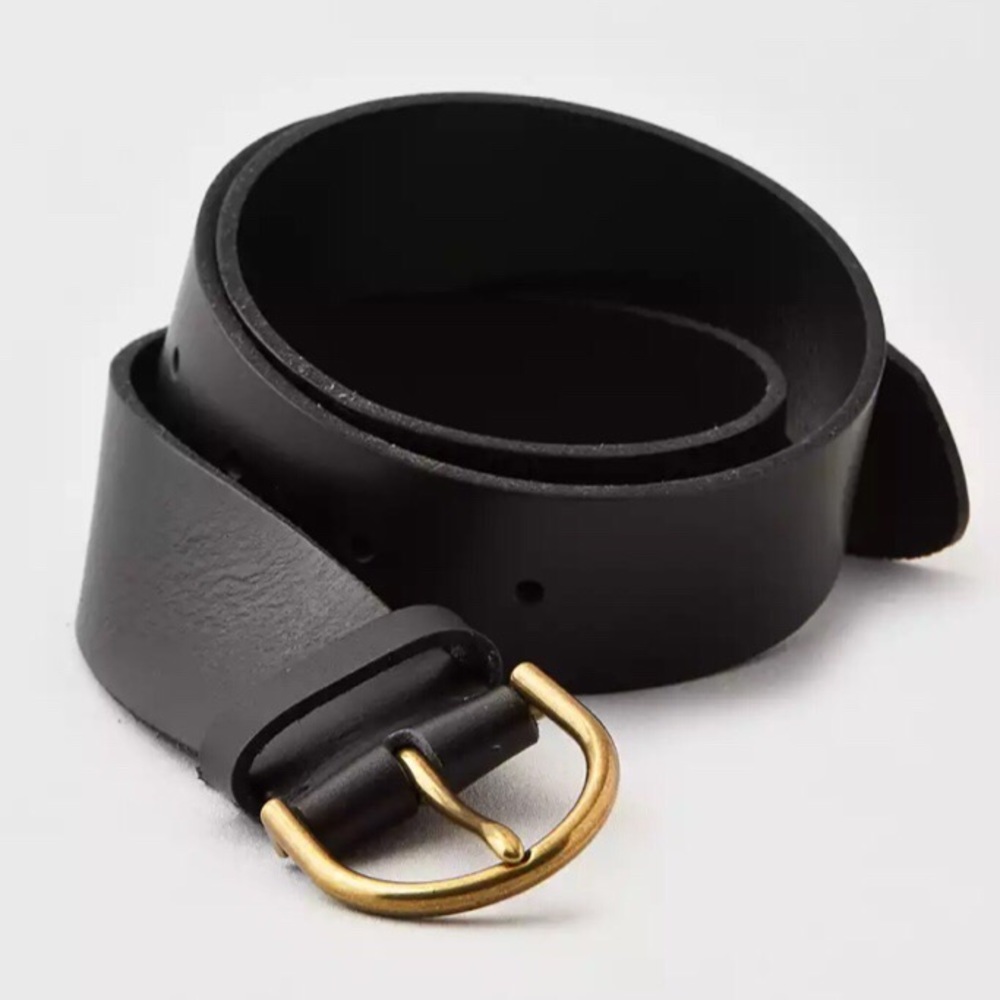 black belt with gold buckle